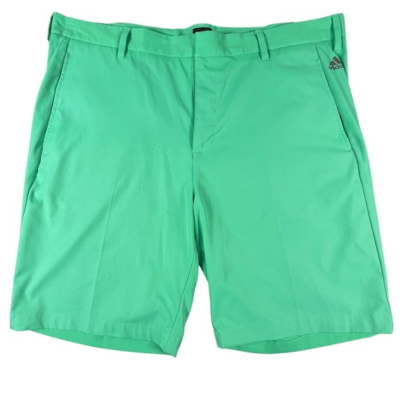 adidas Other - Adidas Golf Shorts Men 38 Green Flat Front Performance Activewear Athletic
